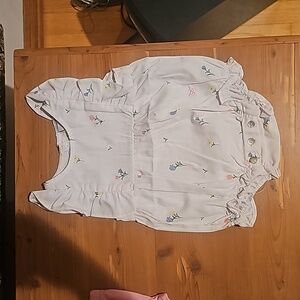 Nwot Petite Plum Romper with Flower Print